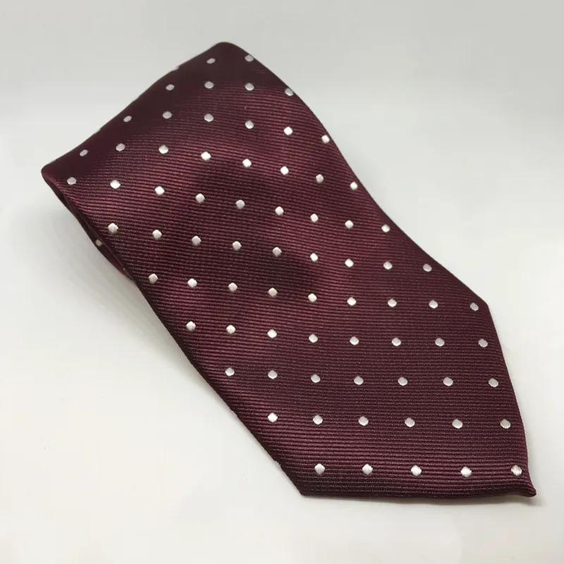 Equetech Showing Tie Polka Dot Adult Maroon/White